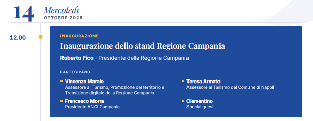 INAUGURAZIONE STAND REGIONE CAMPANIA