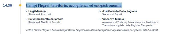 Campi Flegrei: territorio, accoglienza ed enogastronomia